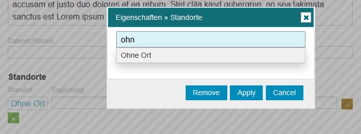 Property selection example